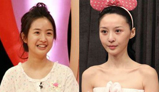 殷琦卸妆疑似整容 各大女星卸妆前后对比 4