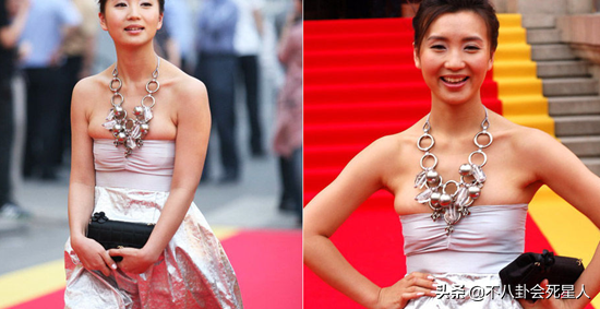 孙菲菲抹胸裙被踩掉（15位女星红毯大泄春光）