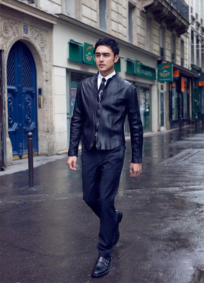 但是明道穿起来真的很有味道有没有毕竟也是182㎝的身高,穿什么也