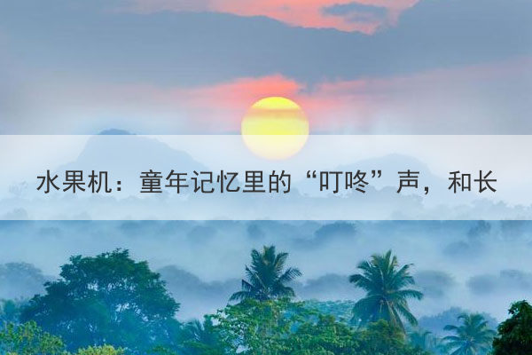 水果机：童年记忆里的“叮咚”声，和长大后的人生思考